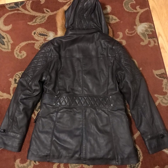 Women’s Large, Brown, Long, Leather Jacket - Picture 3 of 12